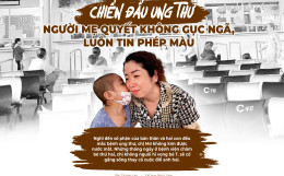 Cùng 2 con chiến đấu ung thu người mẹ quyết không gục ngã luôn tin phép màu