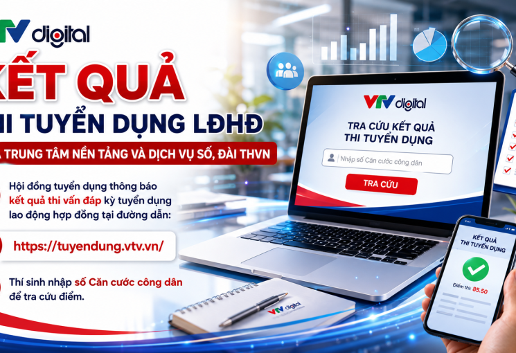 Kết quả thi tuyển dụng LĐHĐ của Trung tâm Nền tảng và Dịch vụ số, Đài THVN