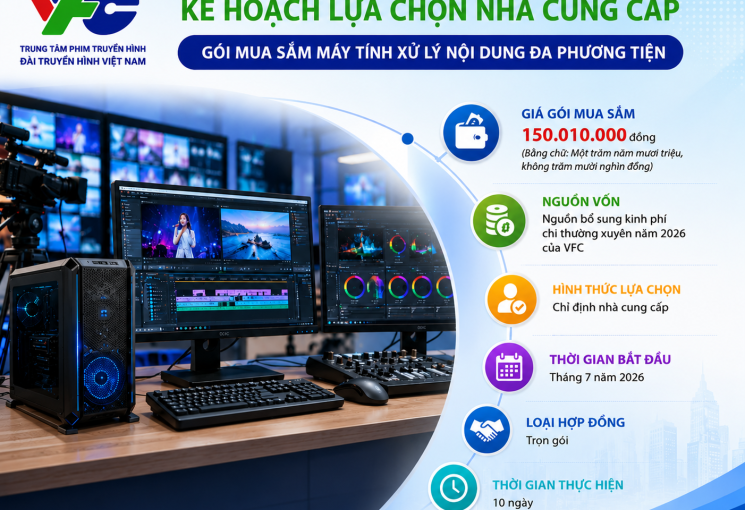 VFC công khai kế hoạch lựa chọn nhà cung cấp gói mua sắm máy tính xử lý nội dung đa phương tiện