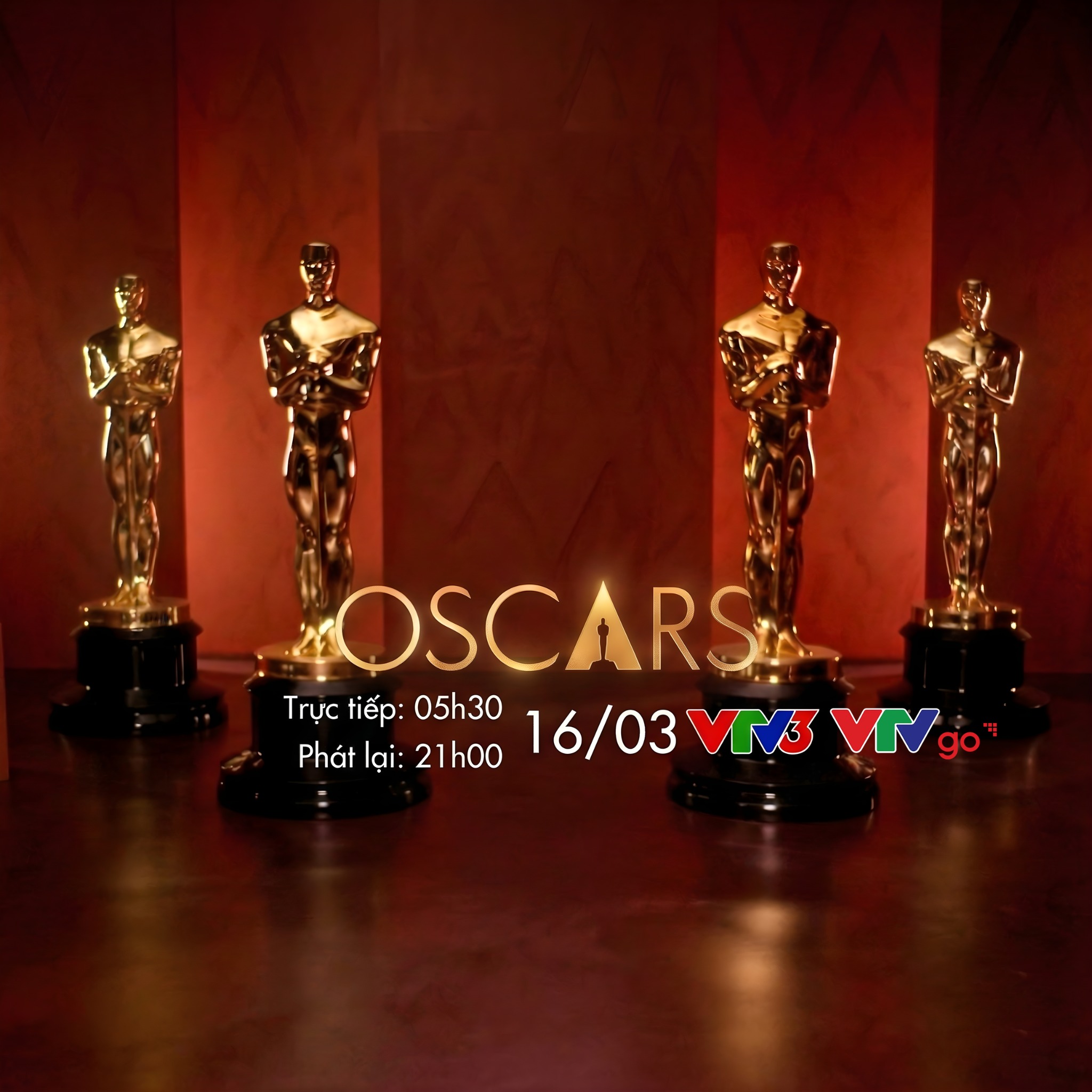 Trực tiếp Lễ trao giải Oscar 2026 trên VTV3