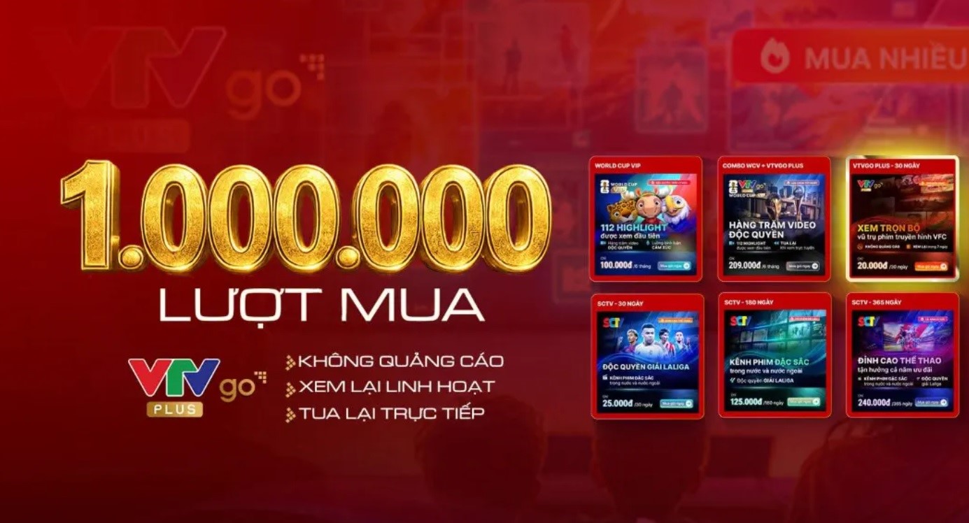 VTVgo đạt mốc 1 triệu lượt mua gói VTVgo Plus, tặng 11 phần quà cho khán giả
