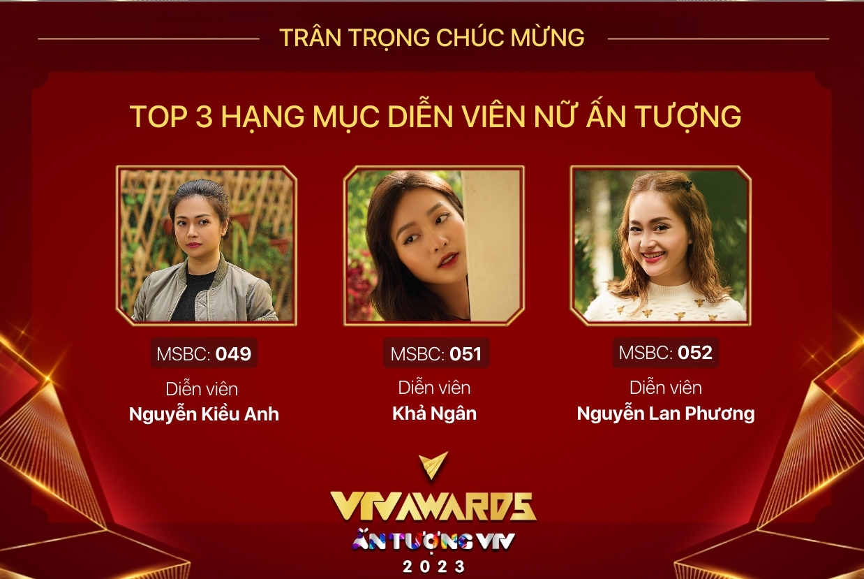 Giải thưởng Ấn tượng VTV VTV Award 2023 Đã tìm ra Top 3 Cổng thông