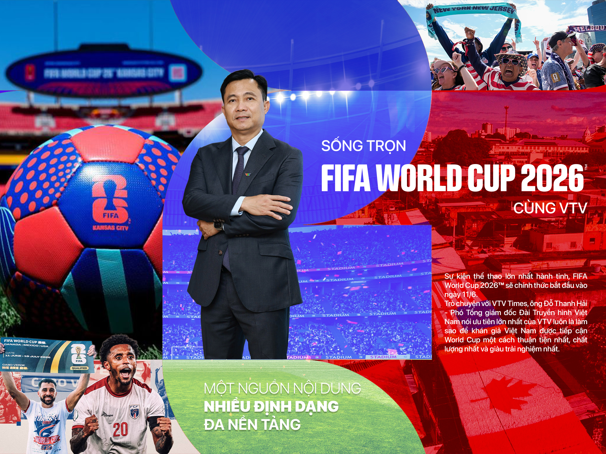 Sống trọn FIFA World Cup 2026 TM cùng VTV: Một nguồn nội dung, nhiều định dạng, đa nền tảng