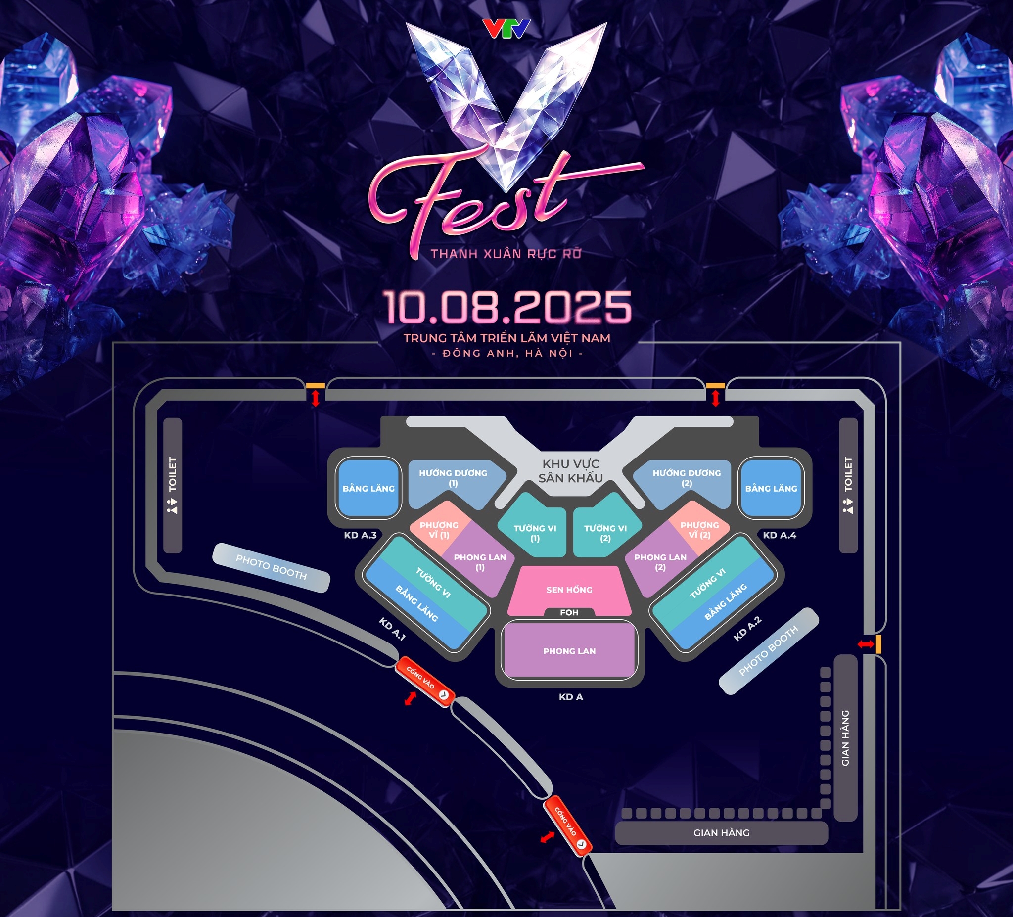 Hướng dẫn đường đi và check-in tại V Concert & V Fest