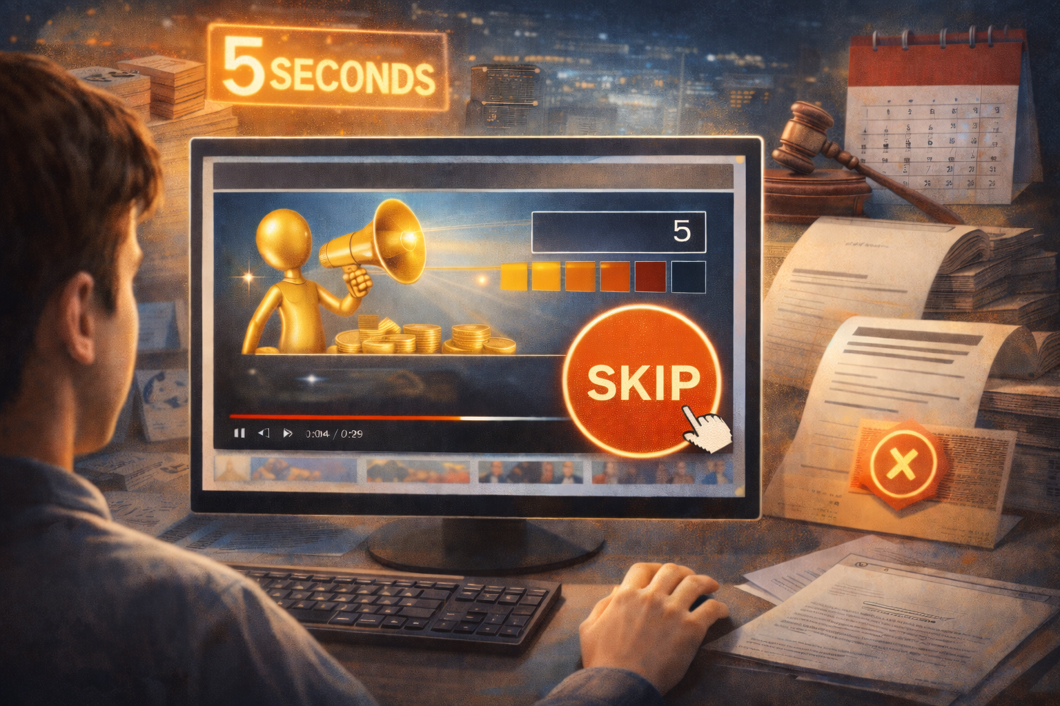 Quảng cáo video trên Internet phải tắt sau 5 giây