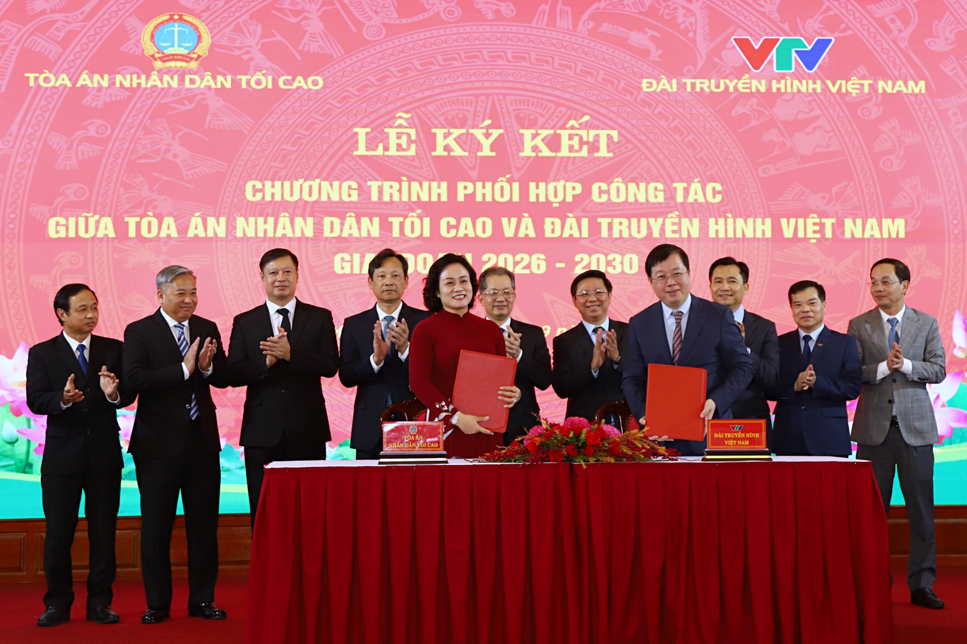 Đài Truyền hình Việt Nam và Tòa án nhân dân tối cao ký kết Chương trình phối hợp công tác giai đoạn 2026 - 2030